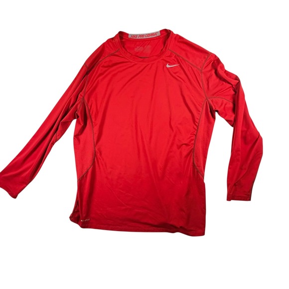 Nike Other - Nike Pro Combat Shirt Mens XXL Red Good Dri-FIT Long Sleeve Fitted Compression